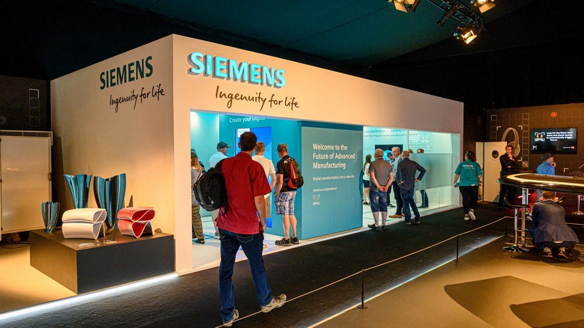 Siemens Goodwood Festival of Speed exhibition stand
