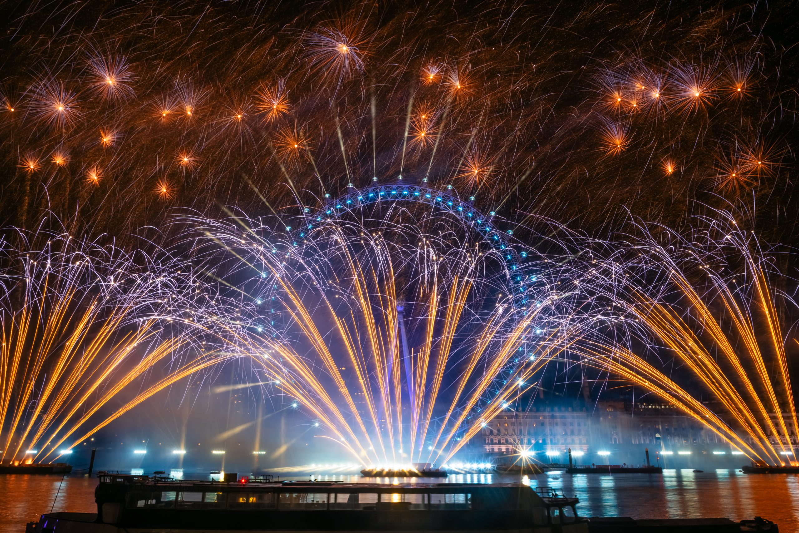 Fireworks and the London Eye