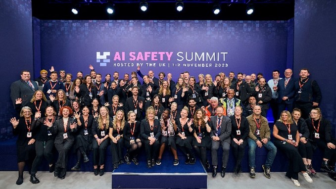 Group picture of the Identity team at the AI Safety Summit