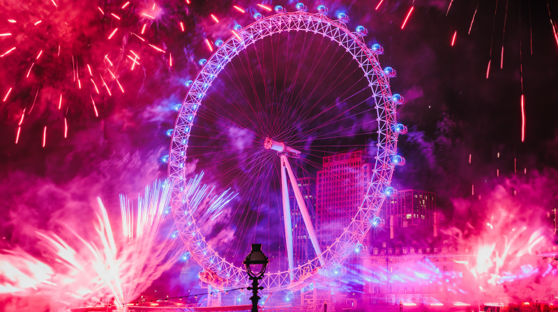 London Eye New Year Fireworks