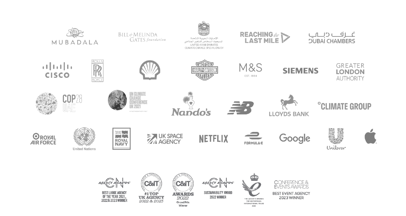 Client logos and award logos