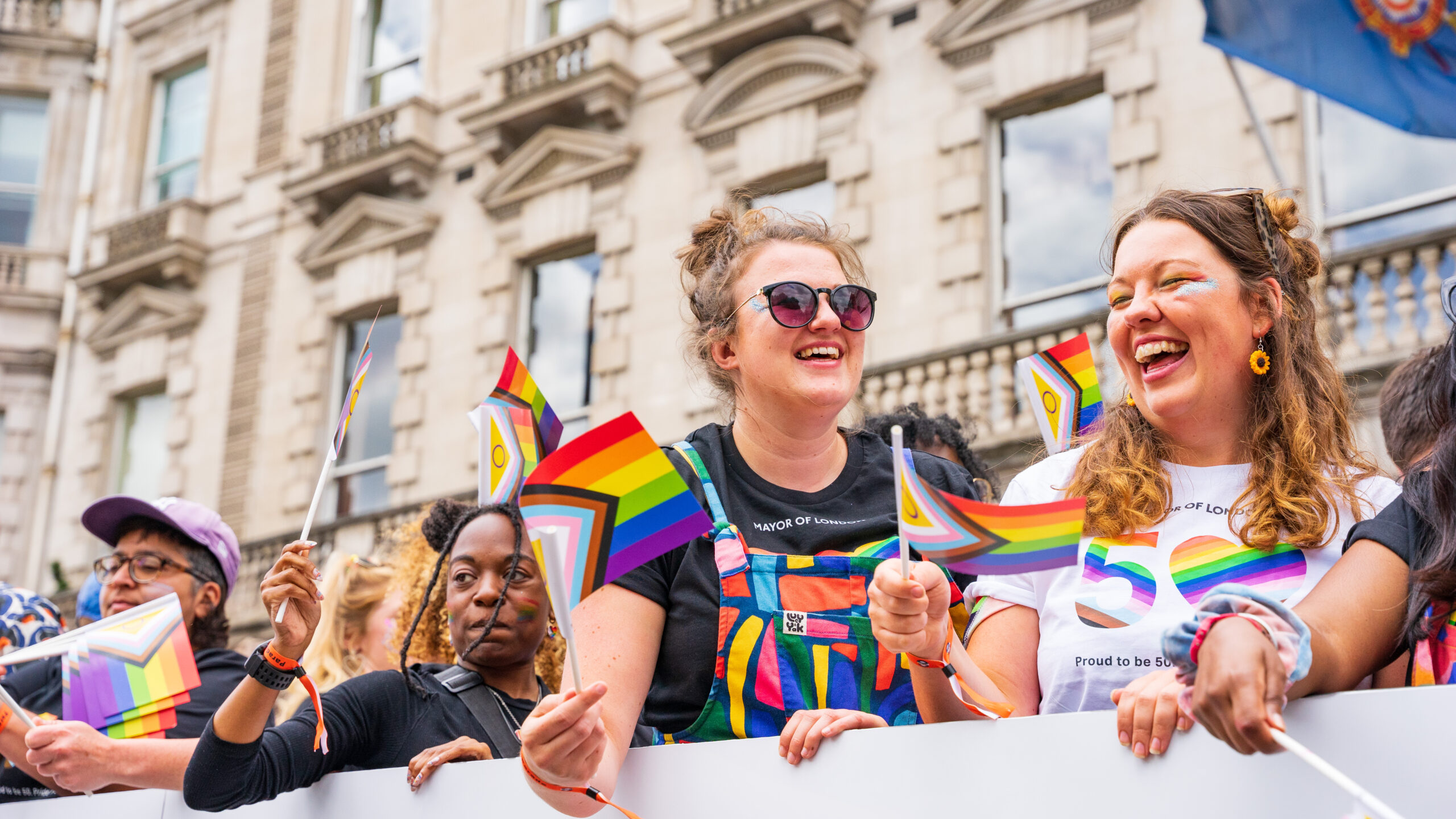 People enjoying themselves at London Pride