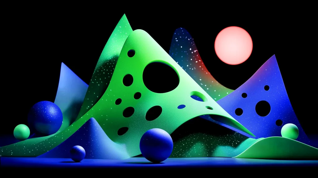 Stylistic futuristic planetary landscape