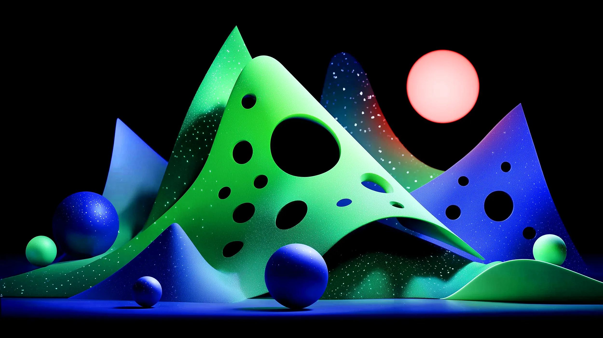 Stylistic futuristic planetary landscape