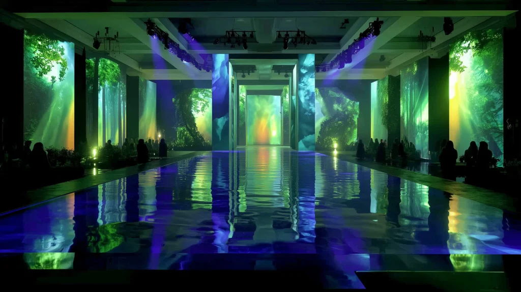 Abstract render of a sustainable space