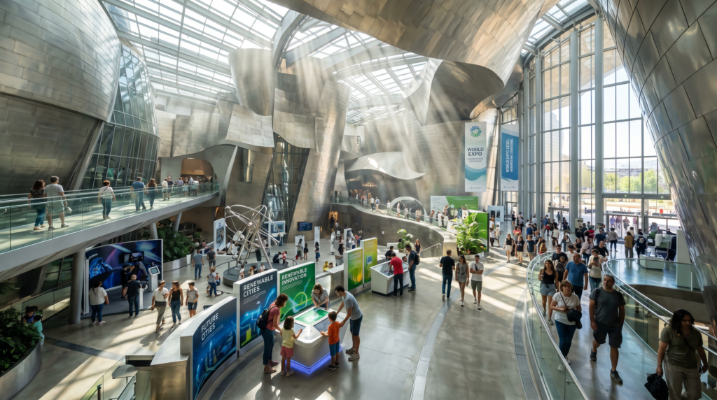 AI render of World Expo pavilion interior